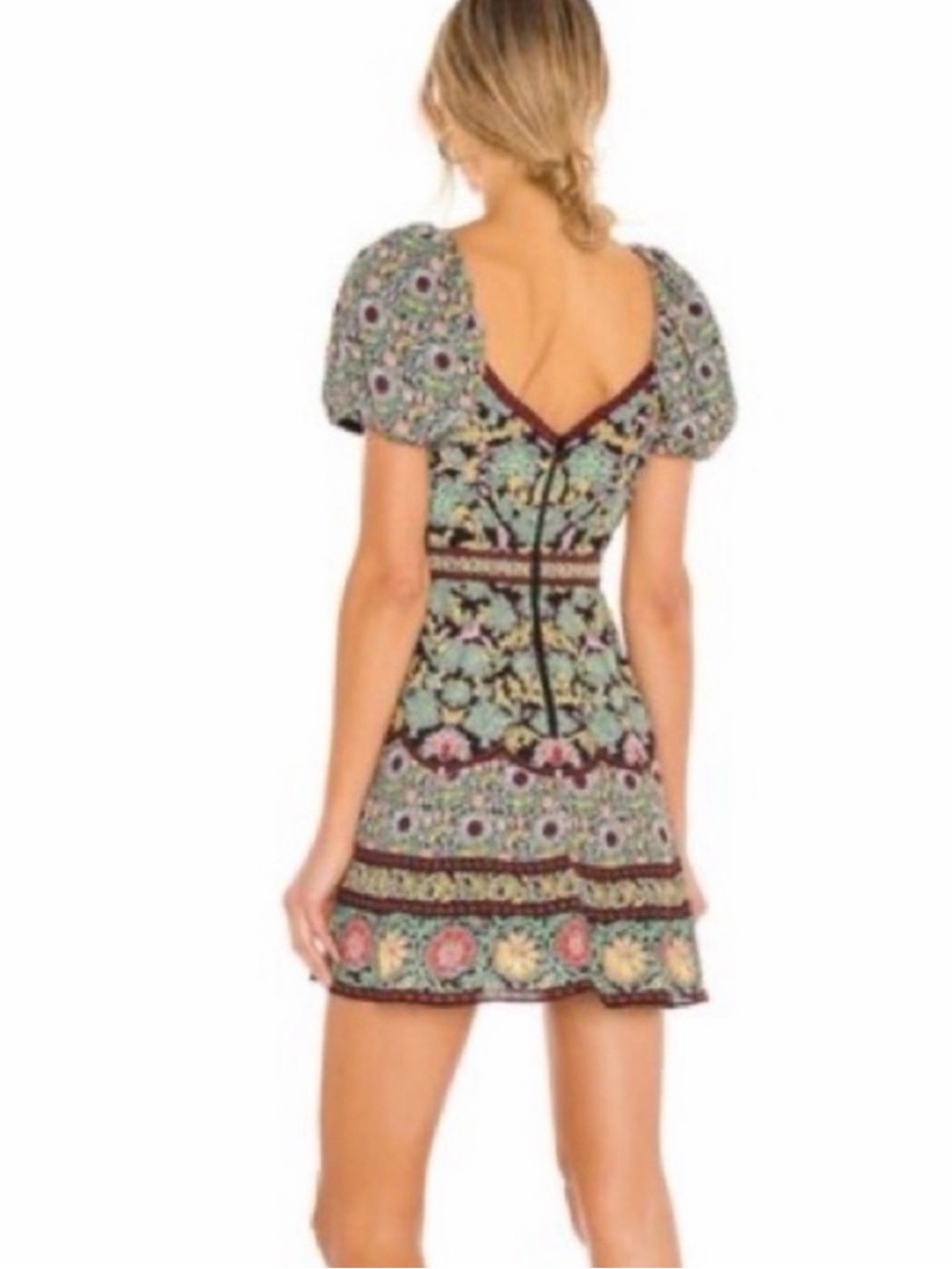 Alice + Olivia Black Multicolor Floral Mini Dress - Picture 2 of 9